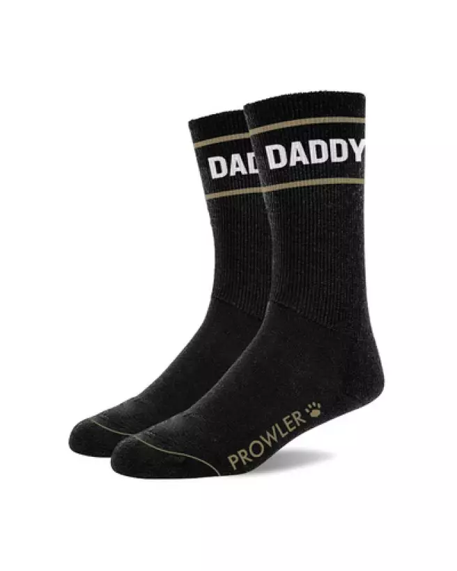 Chaussettes Daddy Socks noir et blanc de Prowler Red-1