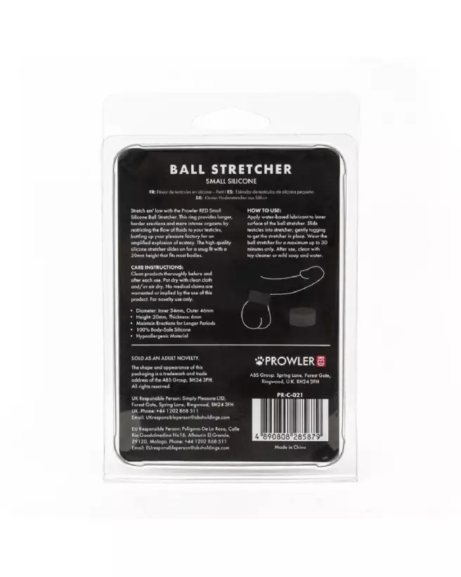 Silicone Ball Stretcher Small Black de Prowler Red pour endurance et plaisir-3