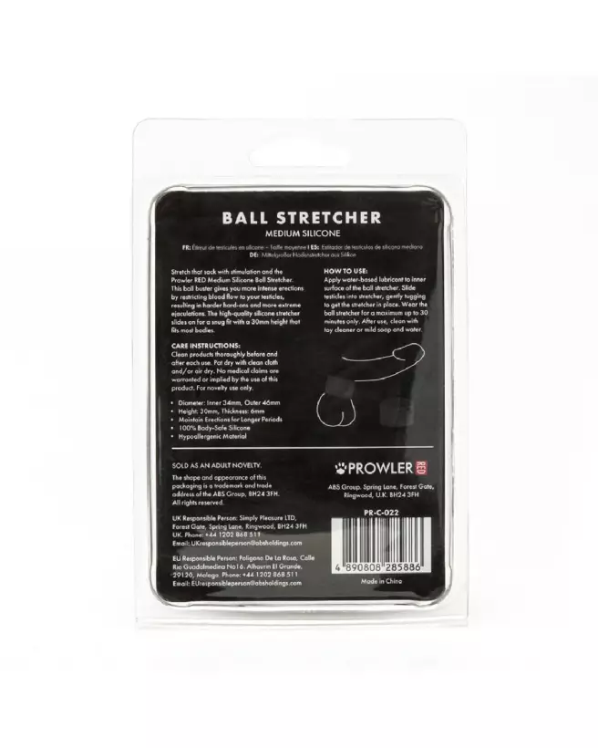 Image Silicone Ball Stretcher Medium Black de Prowler Red, Anneaux & Cockring-3