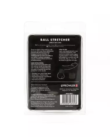 Silicone Ball Stretcher Large Noir de Prowler Red pour plaisir intensifié-3