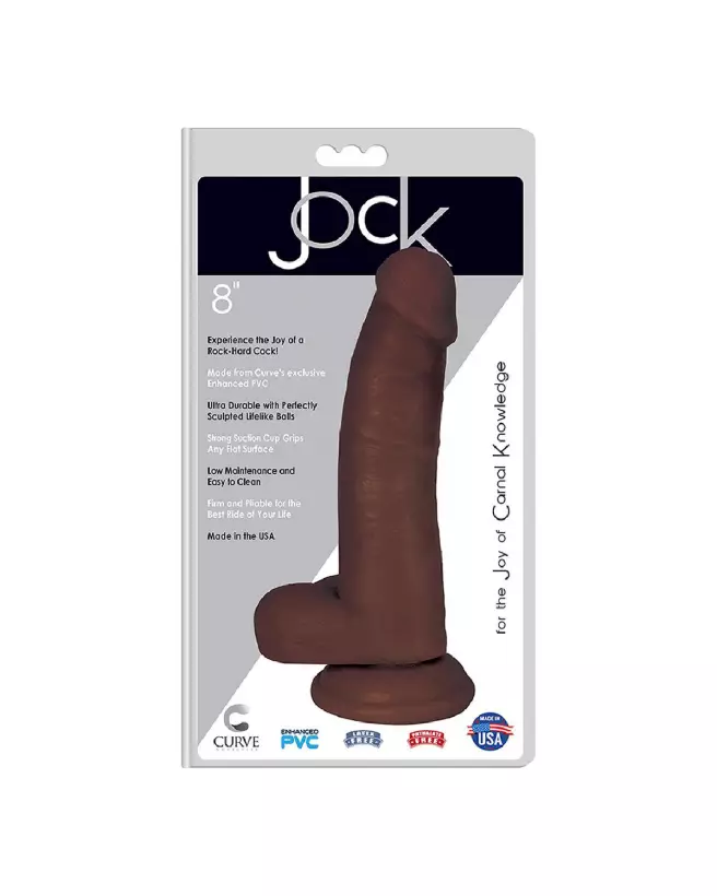 Dildo réaliste avec testicules Curve Toys 8 pouces en silicone-2