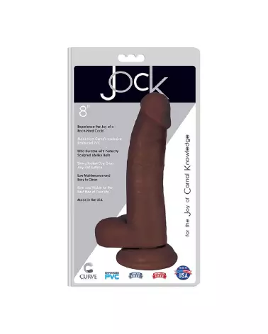 Dildo réaliste avec testicules Curve Toys 8 pouces en silicone-2