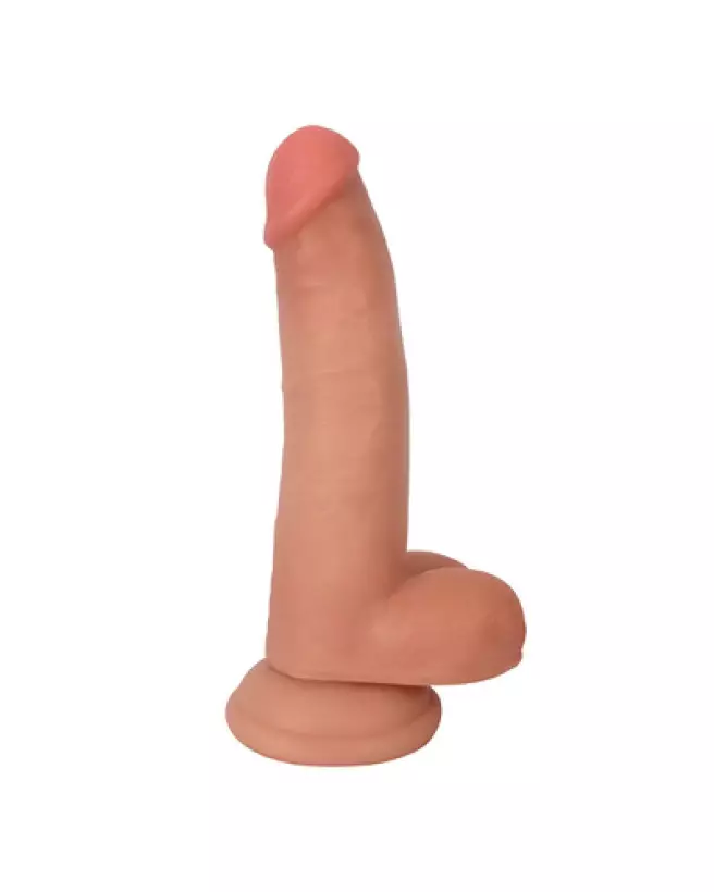 Dildo Réaliste Bareskin avec Testicules de Curve Toys en 20,5 cm-1