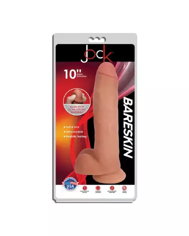 Image du Dildo Réaliste Bareskin avec Testicules de Curve Toys, Sextoy de 25,5 cm-2