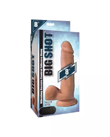 Image du Dildo Réaliste Vibrant en Silicone avec Télécommande et Testicules de Curve Toys, 20.5 cm-2