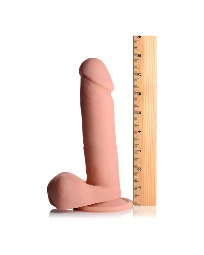 Image du Dildo Réaliste Vibrant en Silicone avec Télécommande et Testicules de Curve Toys, 20.5 cm-7