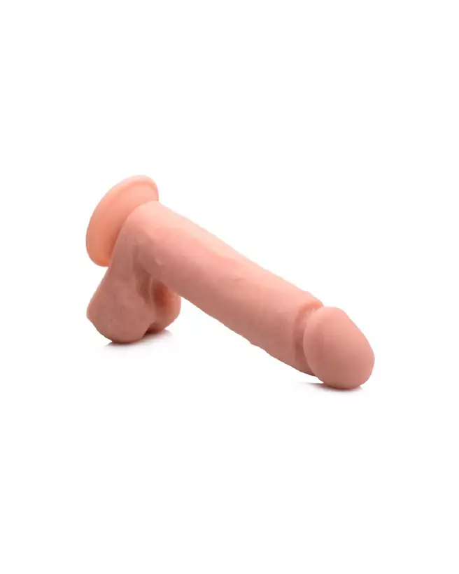 Dildo en silicone télécommandé Curve Toys avec testicules, réaliste et de 23 cm-3