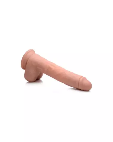 Dildo réaliste avec testicules et pompe Curve Toys en silicone vibrant-4