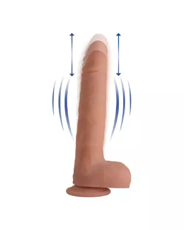 Dildo réaliste avec testicules et pompe Curve Toys en silicone vibrant-7