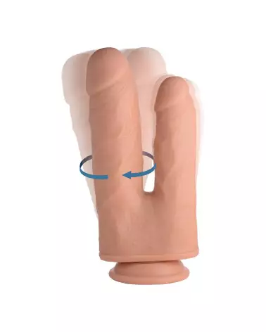 Double Shot Dildo Silicone Liquide de Curve Toys pour Double Pénétration Réaliste-6