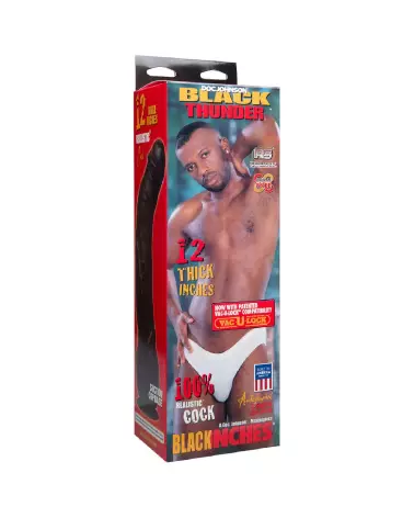 Image du dildo réaliste Black Thunder 12 pouces par Doc Johnson-2