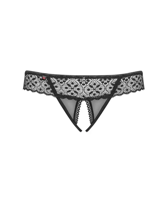 Shibu String Ouvert Noir Obsessive lingerie sexy et élégante-5