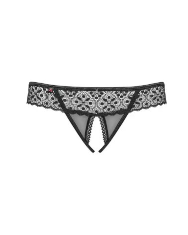Shibu String Ouvert Noir Obsessive lingerie sexy et élégante-5
