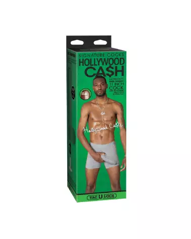 Dildo réaliste Hollywood Cash ULTRASKYN 29 cm couleur chocolat par Doc Johnson-2