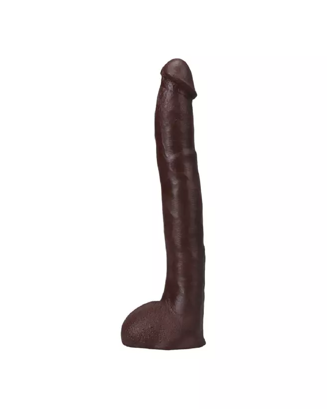 Dildo réaliste Hollywood Cash ULTRASKYN 29 cm couleur chocolat par Doc Johnson-4