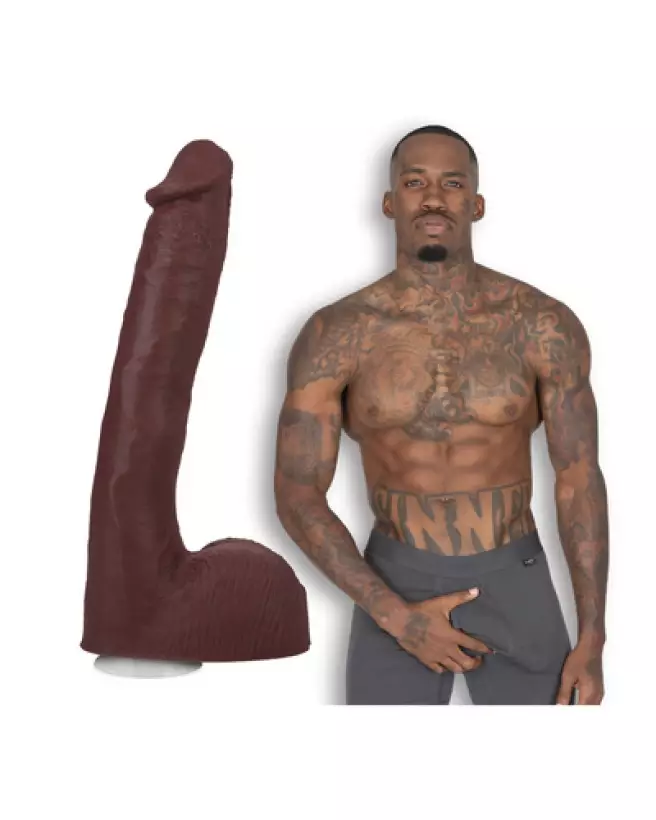 Image du Dildo ULTRASKYN Pressure de Doc Johnson, couleur chocolat, taille 25 cm-1