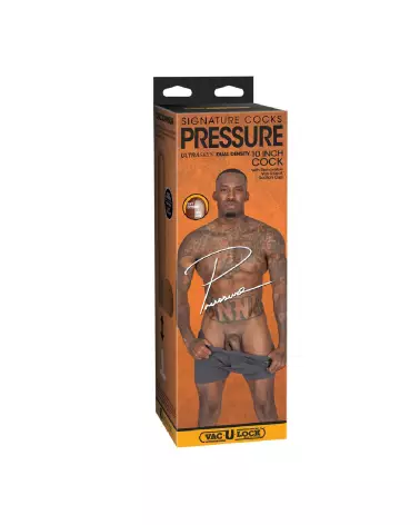 Image du Dildo ULTRASKYN Pressure de Doc Johnson, couleur chocolat, taille 25 cm-2