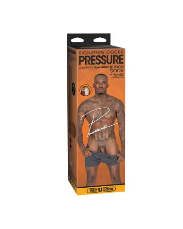 Image du Dildo ULTRASKYN Pressure de Doc Johnson, couleur chocolat, taille 25 cm-6