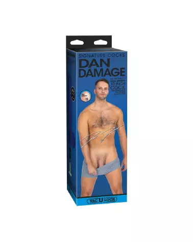Image du Dildo Dan Damage ULTRASKYN 10/25 cm par Doc Johnson en couleur Vanilla, Sextoy Réaliste-2