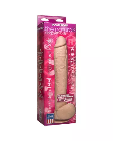 Image du Realistic Dildo with Balls de Doc Johnson - Sextoy Réaliste avec Testicules-2