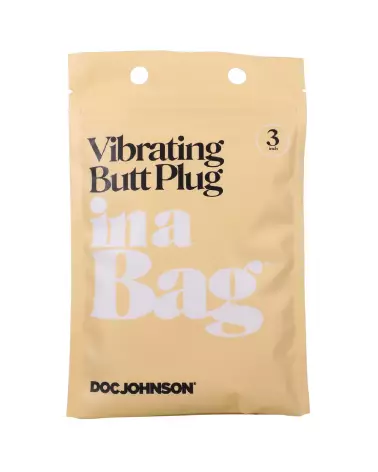 Vibrating Butt Plug 3/8 cm Black de Doc Johnson pour stimulation anale confortable et sécurisée-2