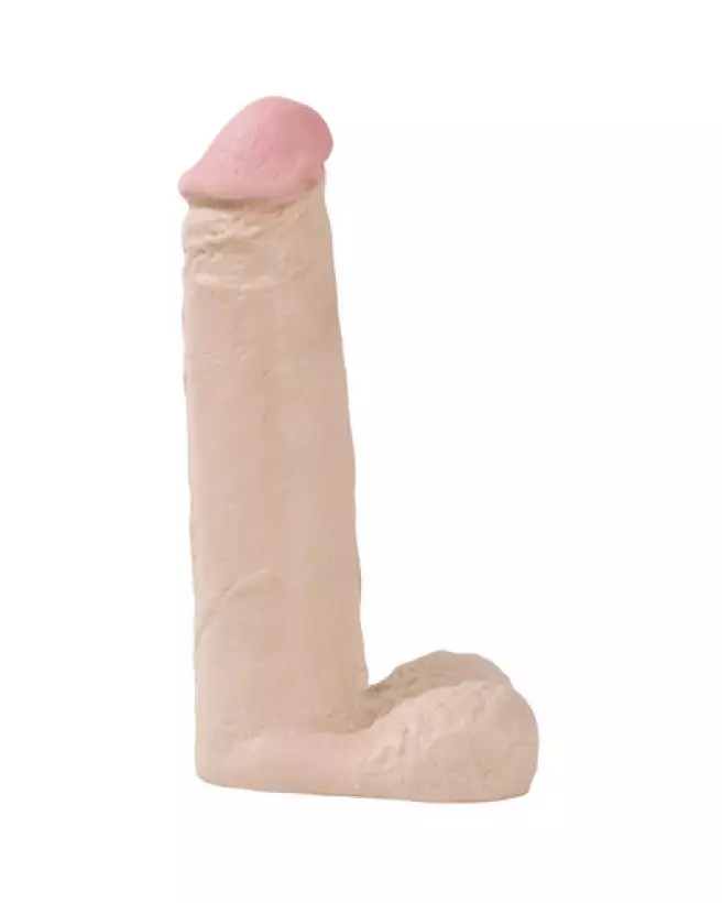 Photo de Dildo Réaliste 8 pouces Doc Johnson Blanc avec Testicules-1