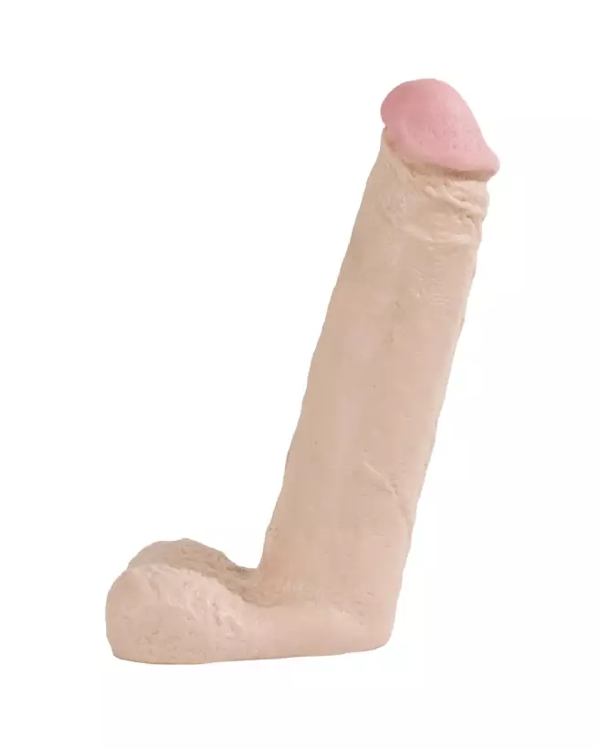 Photo de Dildo Réaliste 8 pouces Doc Johnson Blanc avec Testicules-3