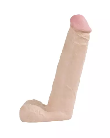Photo de Dildo Réaliste 8 pouces Doc Johnson Blanc avec Testicules-3