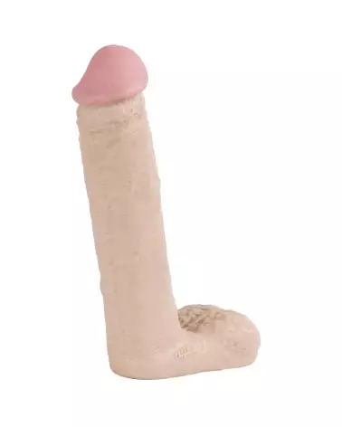 Photo de Dildo Réaliste 8 pouces Doc Johnson Blanc avec Testicules-4
