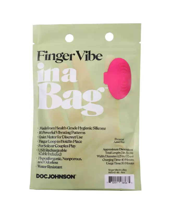 Image du Finger Vibe Pink de Doc Johnson, stimulateur de doigts pour plaisir intensifié-3