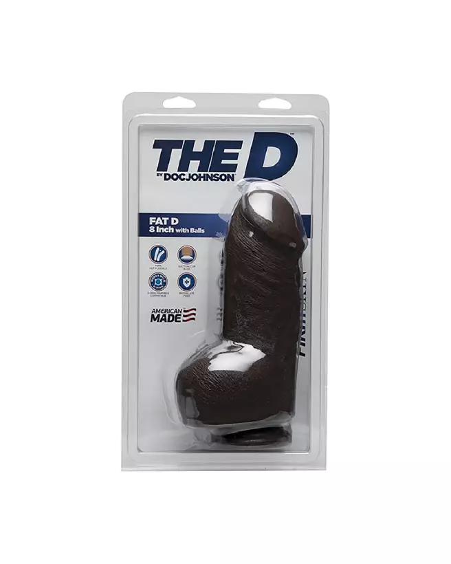 Image du Fat D Realistic FIRMSKYN Dildo avec Testicules par Doc Johnson-2