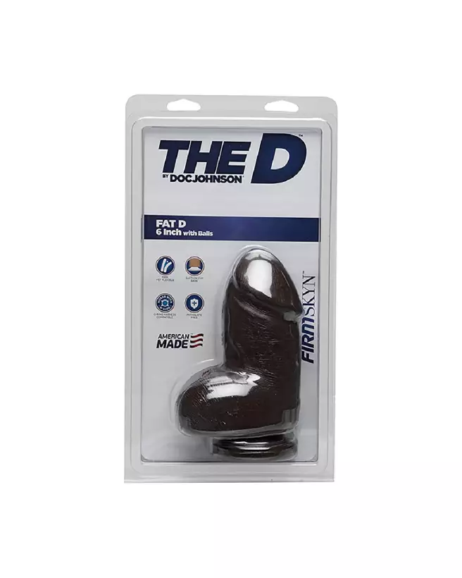 Image du Fat D FIRMSKYN Dildo réaliste avec testicules par Doc Johnson-3