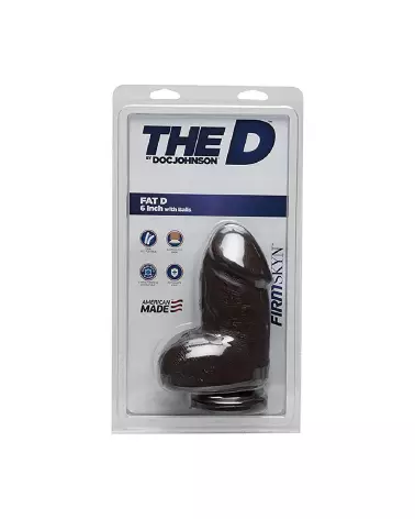 Image du Fat D FIRMSKYN Dildo réaliste avec testicules par Doc Johnson-3