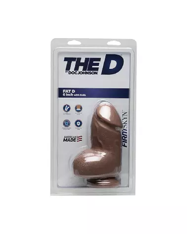Image du Dildo Réaliste FAT D FIRMSKYN avec Testicules par Doc Johnson - 6 pouces-2