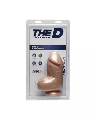 Dildo réaliste Fat D FIRMSKYN de Doc Johnson avec testicules-3