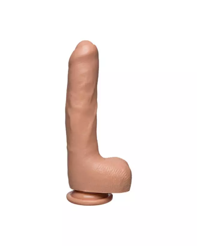 Dildo réaliste FIRMSKYN Uncut D de Doc Johnson avec ventouse et testicules-1