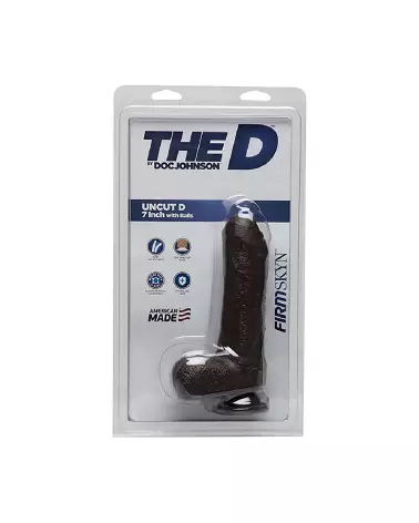 Image du Dildo Réaliste Uncut D de Doc Johnson avec testicules, FIRMSKYN, 7 pouces-3