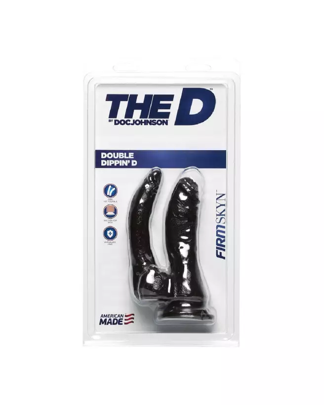 Image Double Dippin' D de Doc Johnson - Dildo Réaliste Double Penetration FIRMSKYN-3