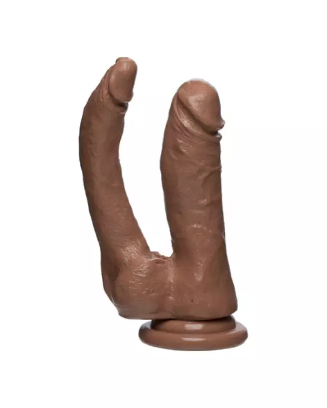 Double Dippin' D FIRMSKYN Dildo par Doc Johnson pour double plaisir vaginal et anal-1