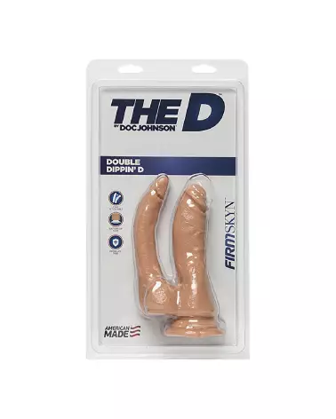 Double D Realistic FIRMSKYN Dildo de Doc Johnson pour double plaisir vaginal et anal-3