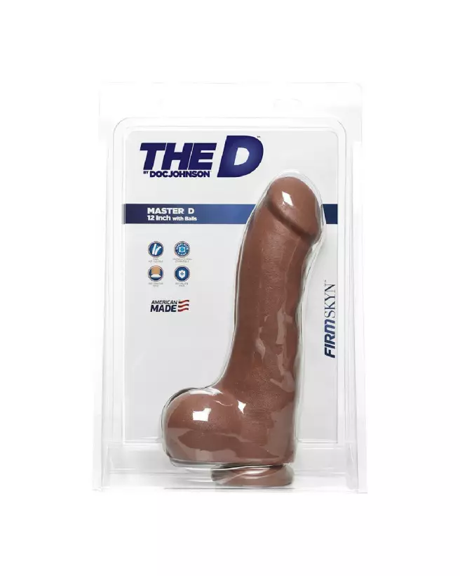 Dildo réaliste Master D FIRMSKYN 30 cm avec testicules de Doc Johnson-2