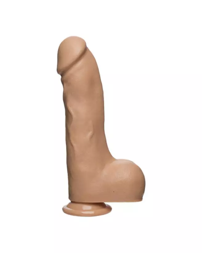 Photo du Dildo Réaliste Master D FIRMSKYN de Doc Johnson avec testicules, 25 cm-1