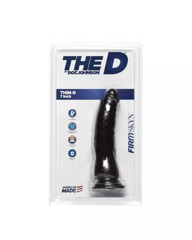 Dildo réaliste Thin D FIRMSKYN de Doc Johnson, 18 cm pour plaisir intime optimal-2