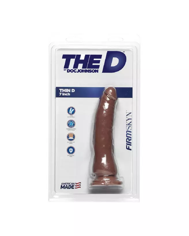 Dildo réaliste FIRMSKYN Thin D de Doc Johnson, 18 cm-3