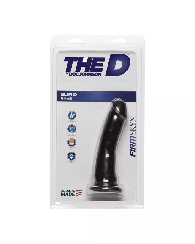 Dildo réaliste Slim D Doc Johnson en FIRMSKYN de 17 cm-2
