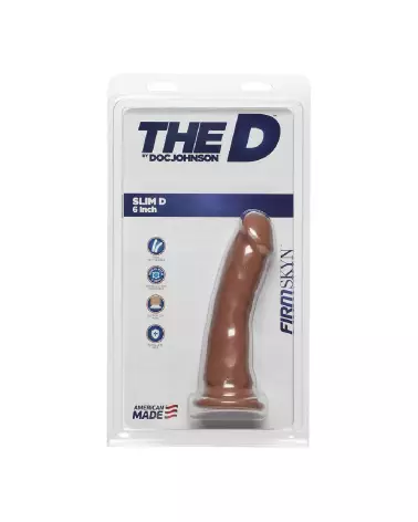 Dildo réaliste Slim D FIRMSKYN 17 cm par Doc Johnson - Sextoy de haute qualité-2