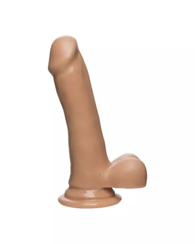 Dildo réaliste Slim D FIRMSKYN avec testicules de Doc Johnson-1