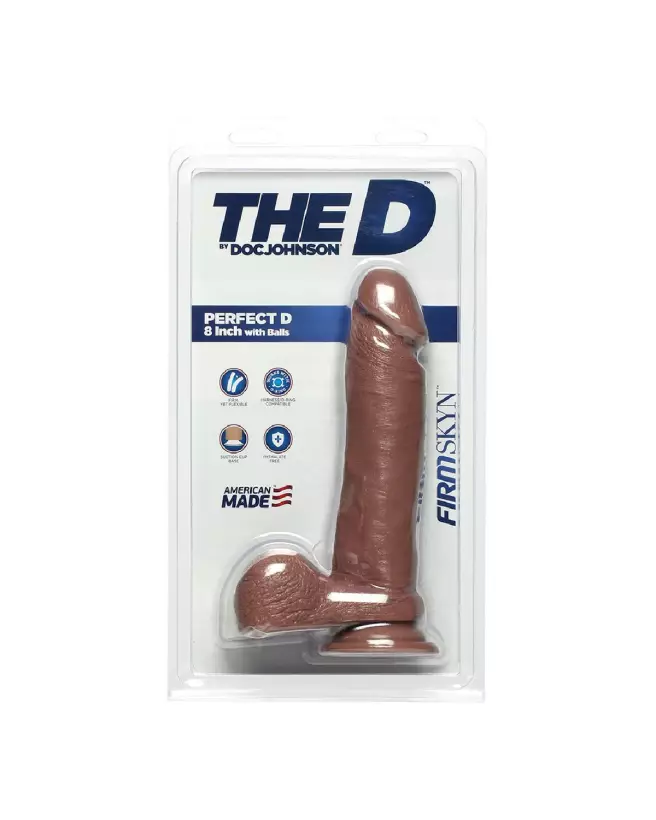 Dildo réaliste Doc Johnson FIRMSKYN avec testicules 20 cm-2