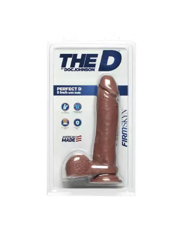 Dildo réaliste Doc Johnson FIRMSKYN avec testicules 20 cm-3