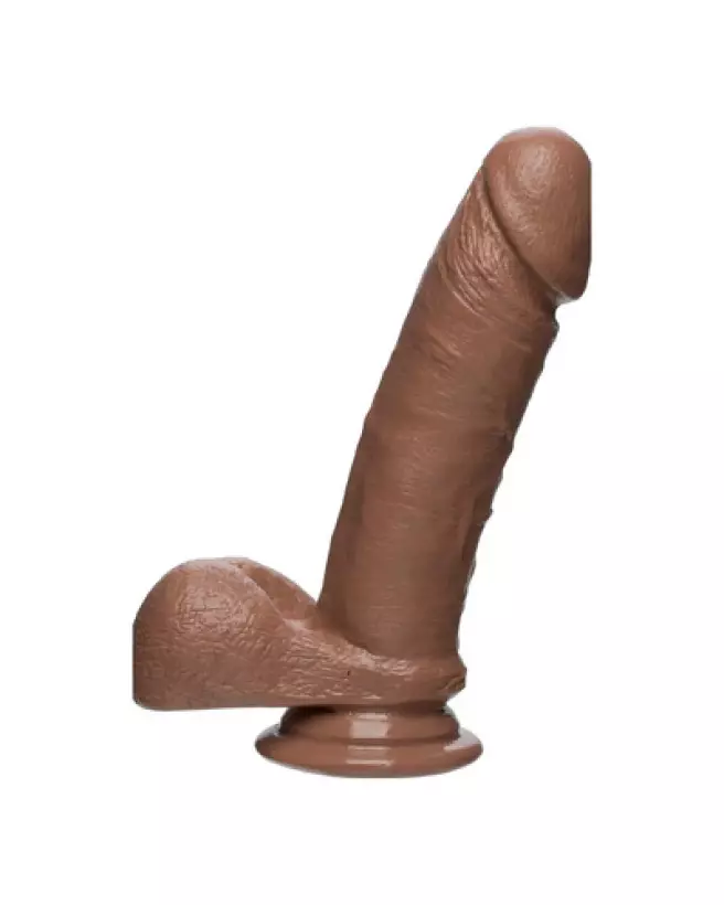 Perfect D FIRMSKYN Dildo réalistes de Doc Johnson avec testicules 7 pouces 18 cm-1